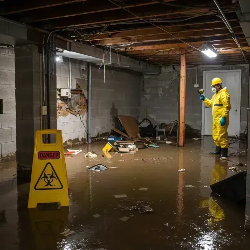 Flooded Basement Electrical Hazard in El Dorado Springs, MO Property